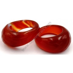 Кольцо Гранеый Сердолик